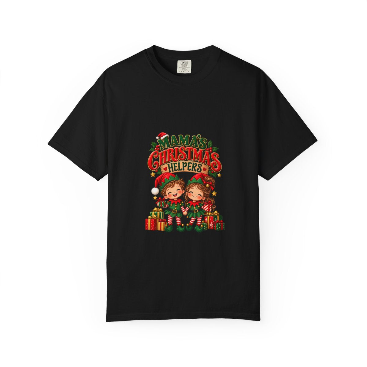 Mama's Christmas Helpers T-shirt | Cute Elf Kids Holiday Design