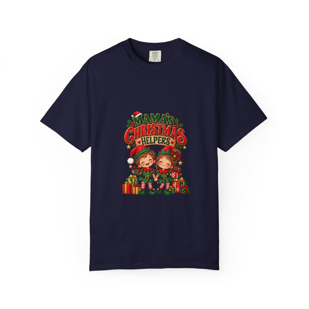Mama's Christmas Helpers T-shirt | Cute Elf Kids Holiday Design