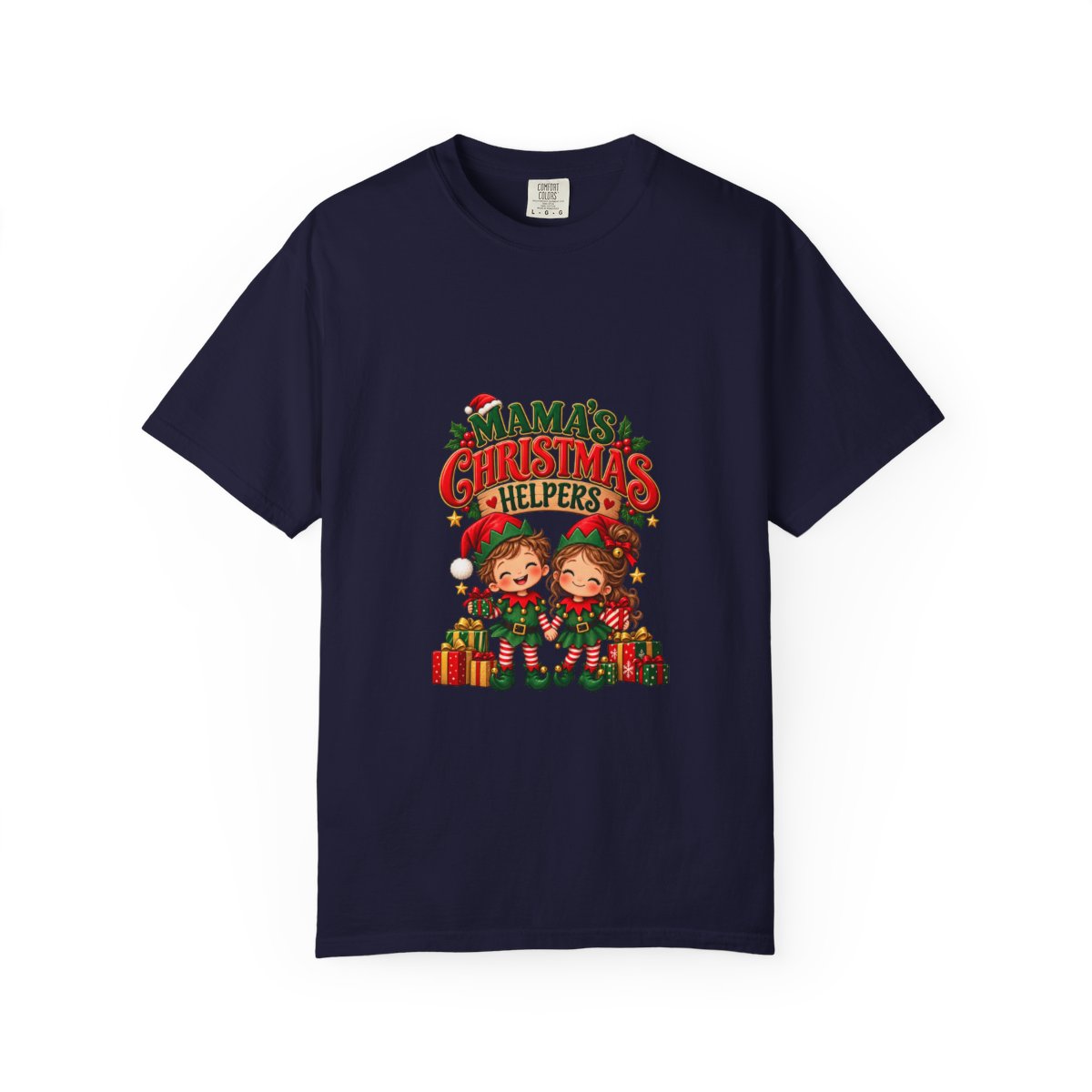 Mama's Christmas Helpers T-shirt | Cute Elf Kids Holiday Design