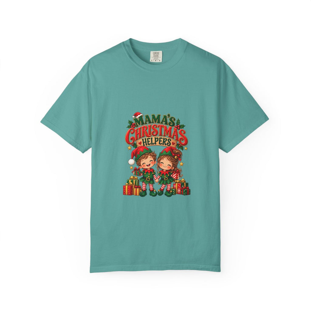 Mama's Christmas Helpers T-shirt | Cute Elf Kids Holiday Design
