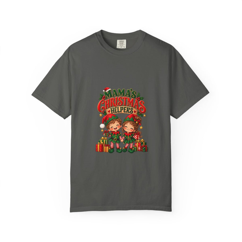Mama's Christmas Helpers T-shirt | Cute Elf Kids Holiday Design