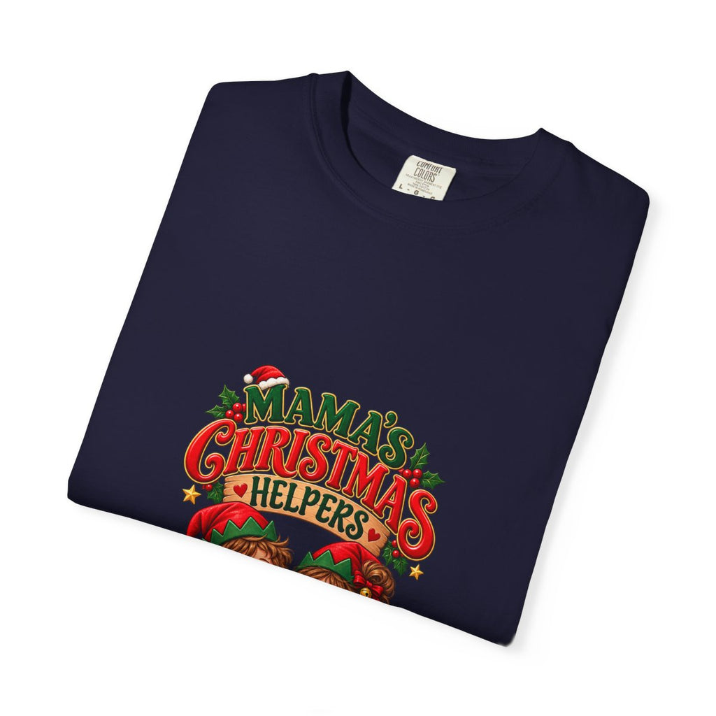 Mama's Christmas Helpers T-shirt | Cute Elf Kids Holiday Design