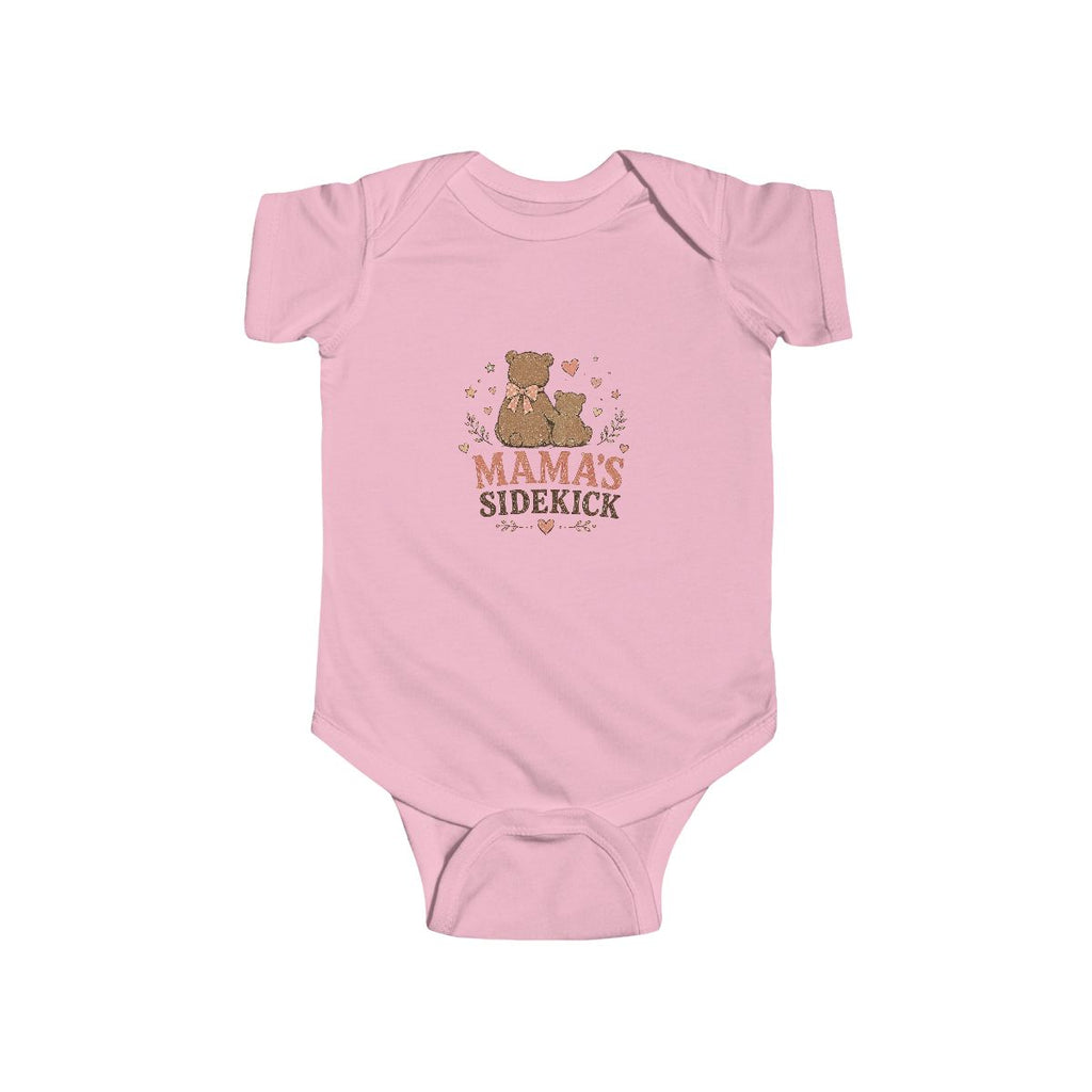 Mama's Sidekick onesie | Baby bear illustration, woodland floral design