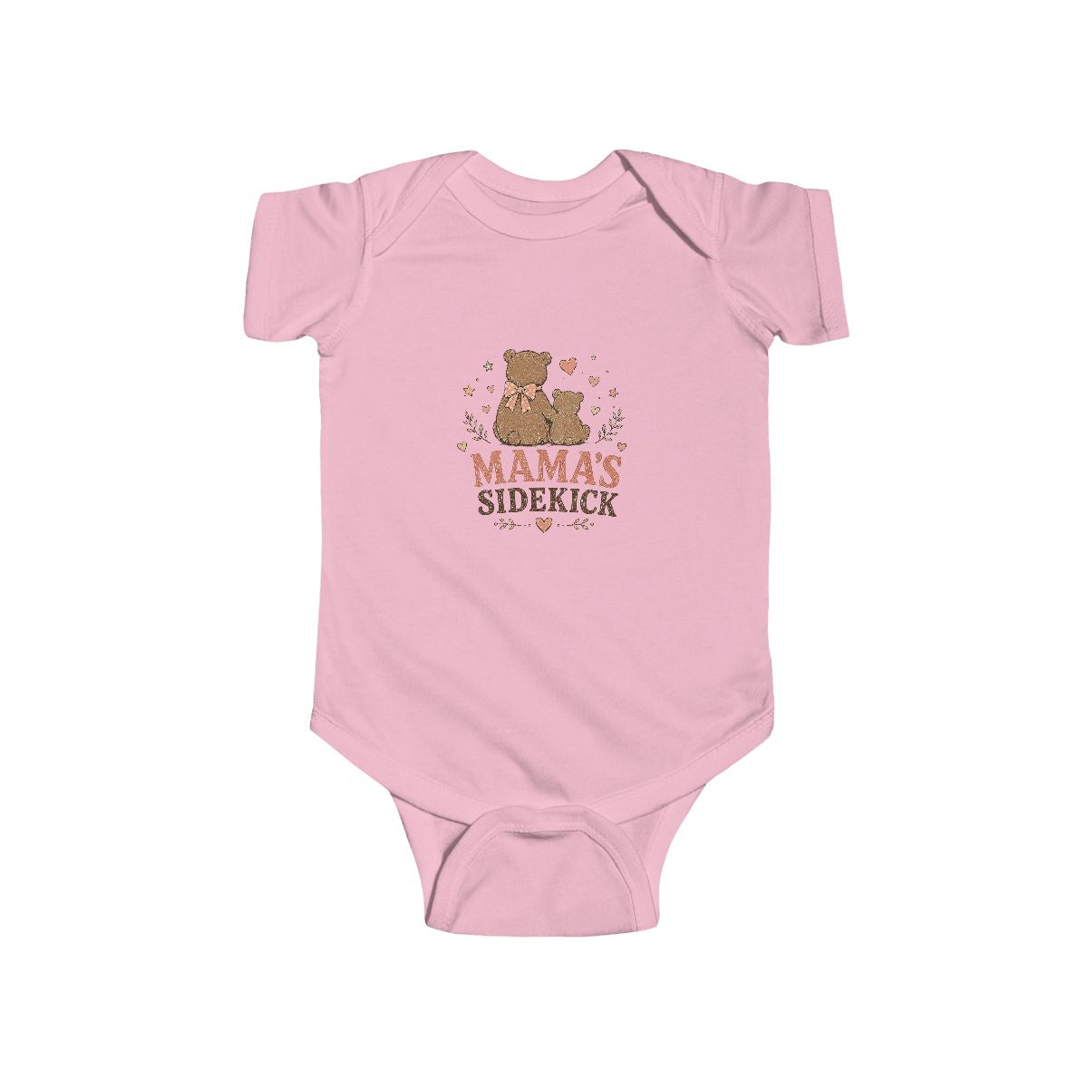 Mama's Sidekick onesie | Baby bear illustration, woodland floral design