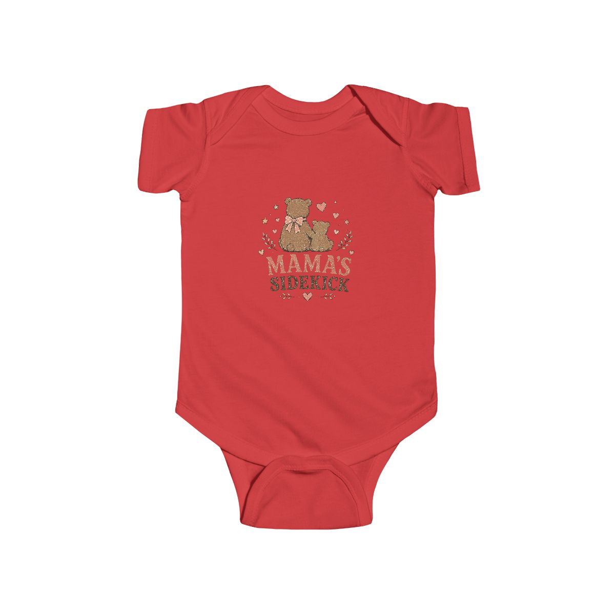 Mama's Sidekick onesie | Baby bear illustration, woodland floral design