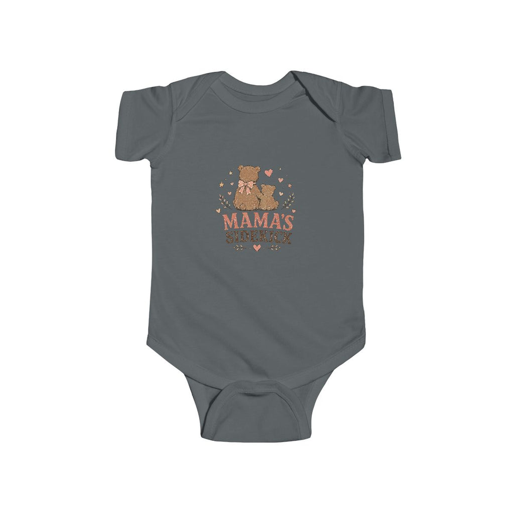Mama's Sidekick onesie | Baby bear illustration, woodland floral design