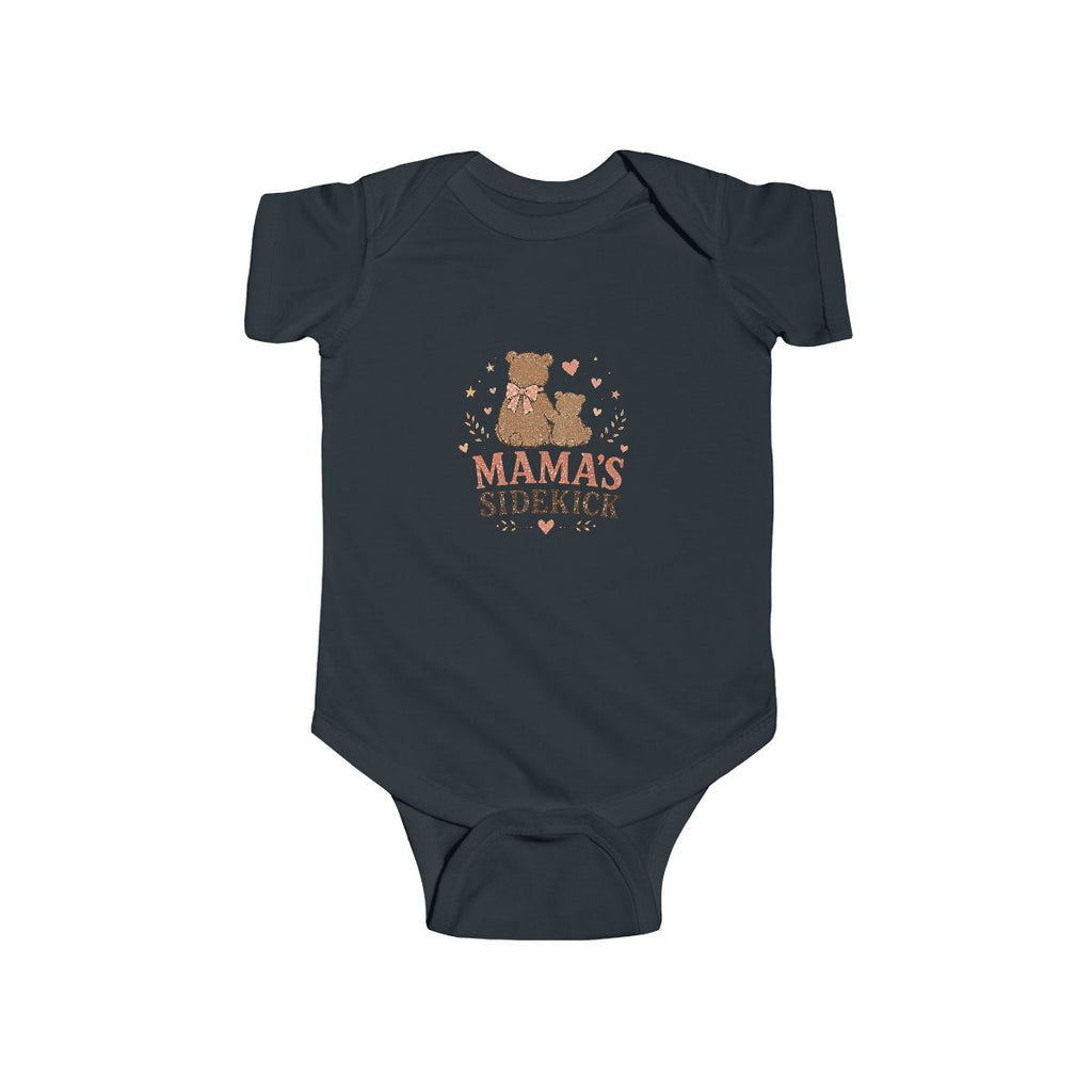 Mama's Sidekick onesie | Baby bear illustration, woodland floral design