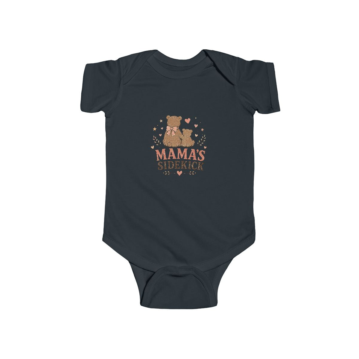 Mama's Sidekick onesie | Baby bear illustration, woodland floral design