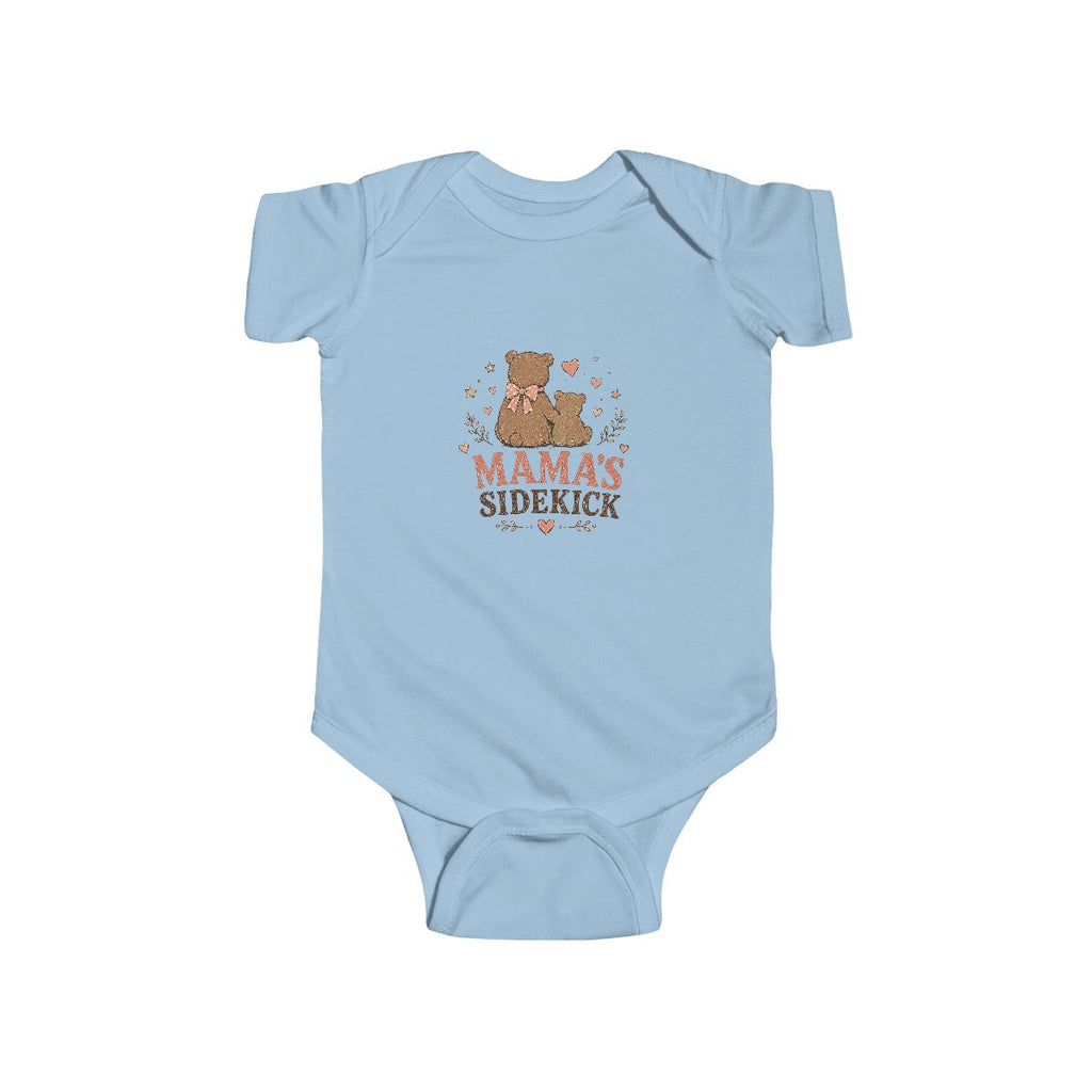 Mama's Sidekick onesie | Baby bear illustration, woodland floral design