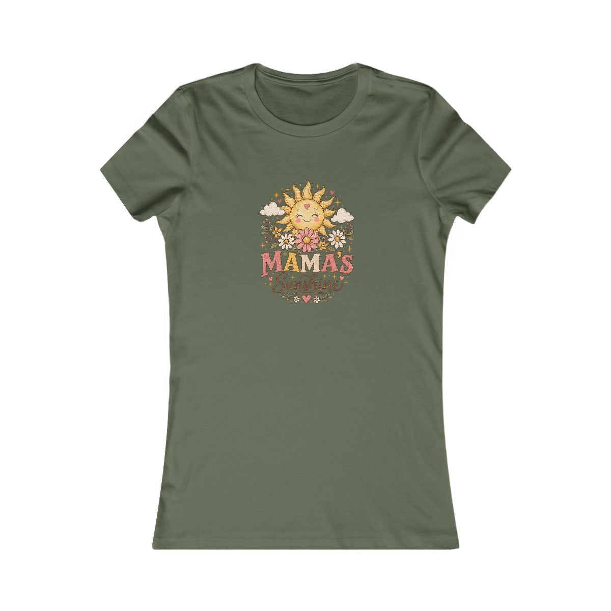 Mama's Sunshine Tee | Retro Sunflower Sun Illustration