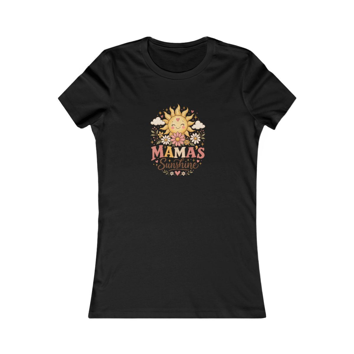Mama's Sunshine Tee | Retro Sunflower Sun Illustration