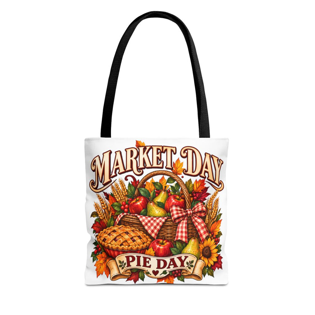 Market Day Pie Day Tote Bag | Autumn Harvest Basket, Pie and Apples