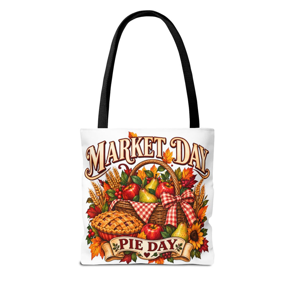 Market Day Pie Day Tote Bag | Autumn Harvest Basket, Pie and Apples