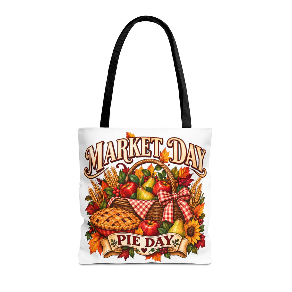 Market Day Pie Day Tote Bag | Autumn Harvest Basket, Pie and Apples