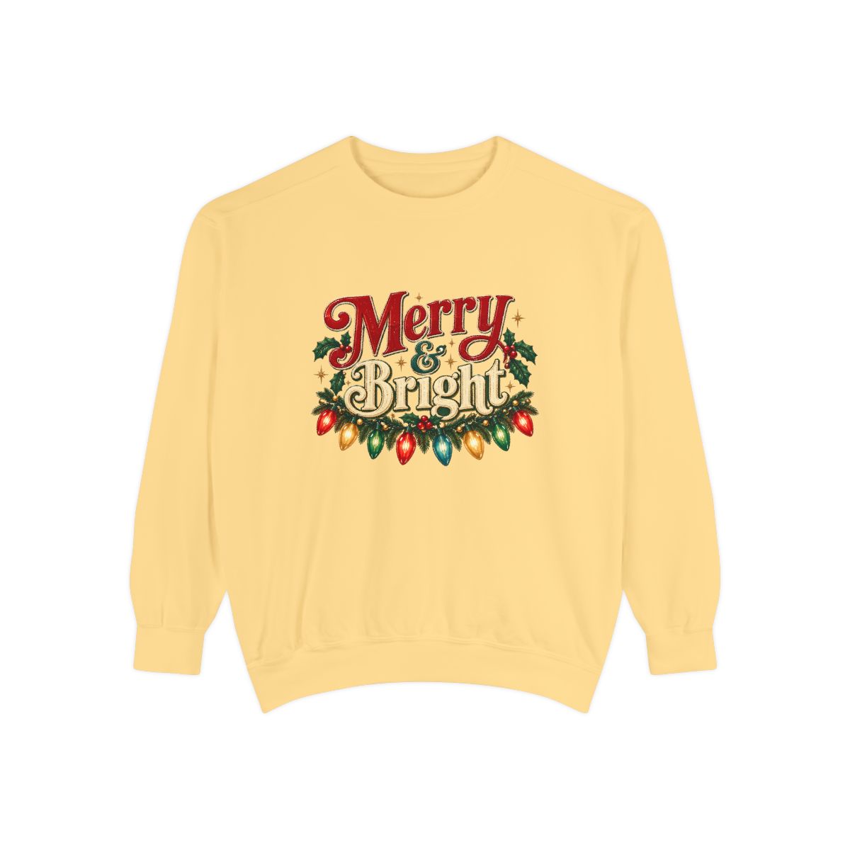 Merry & Bright Christmas Lights Sweatshirt