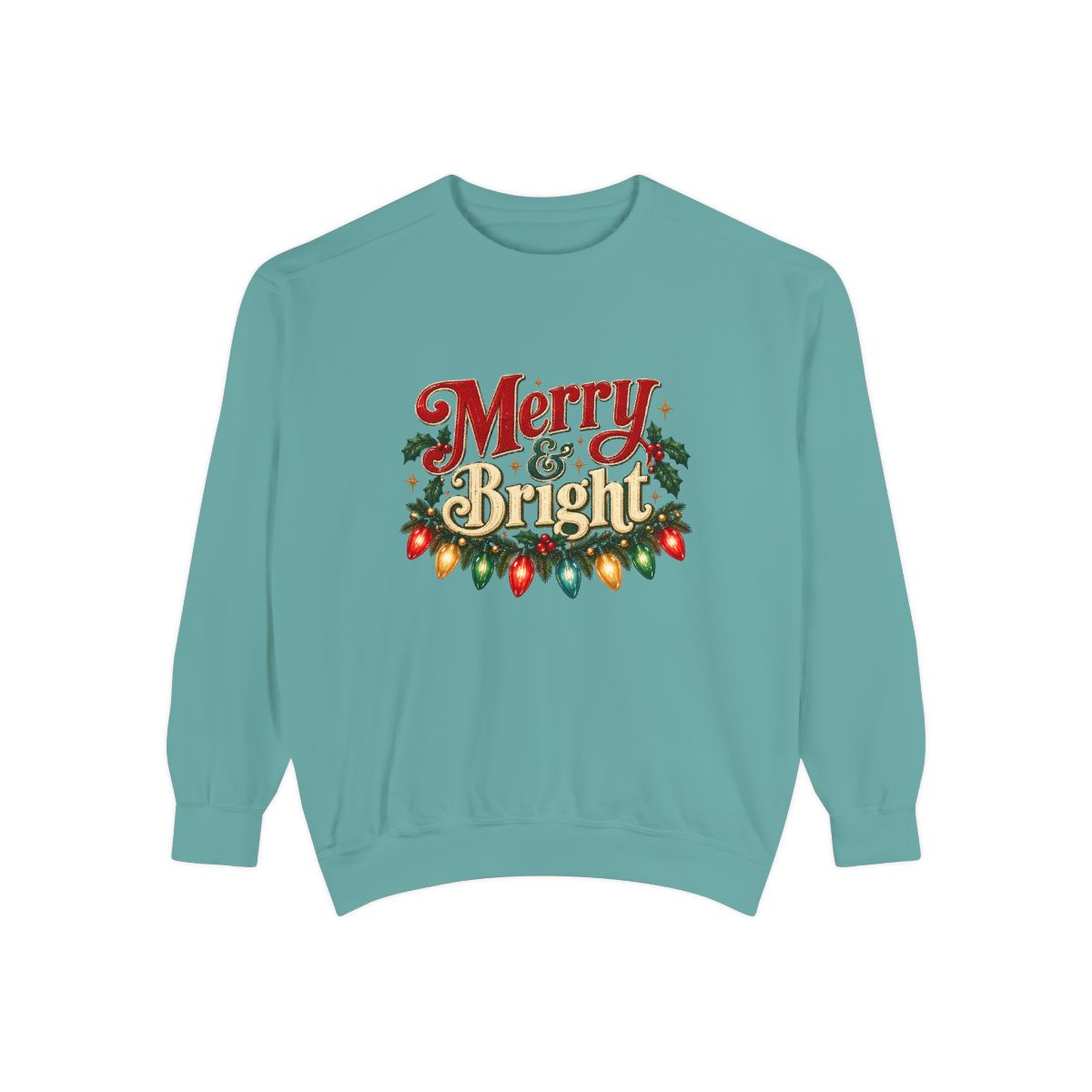 Merry & Bright Christmas Lights Sweatshirt