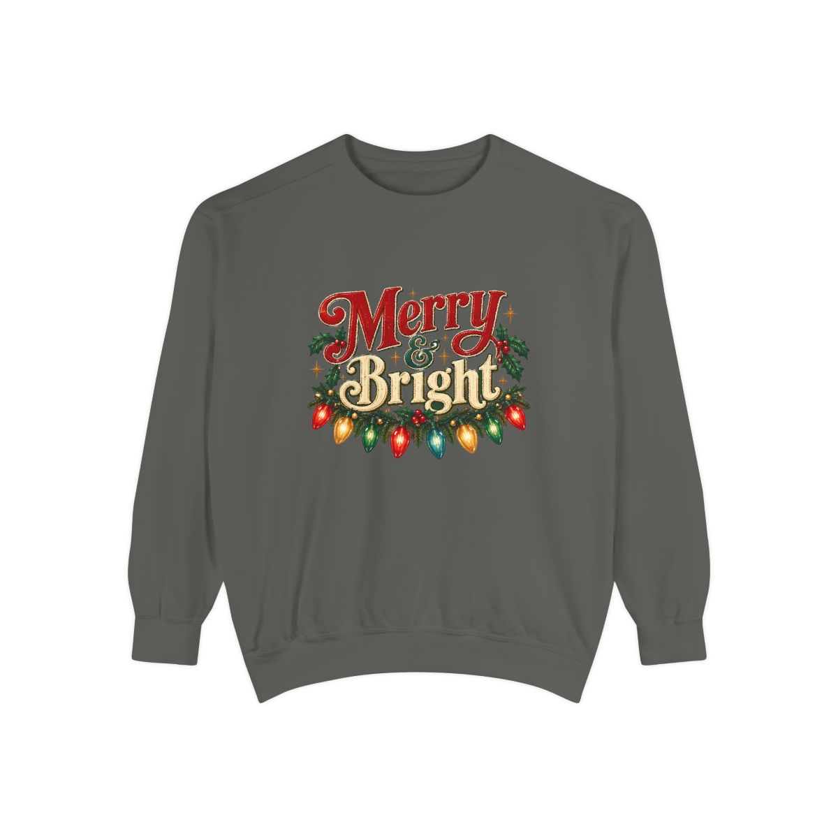 Merry & Bright Christmas Lights Sweatshirt