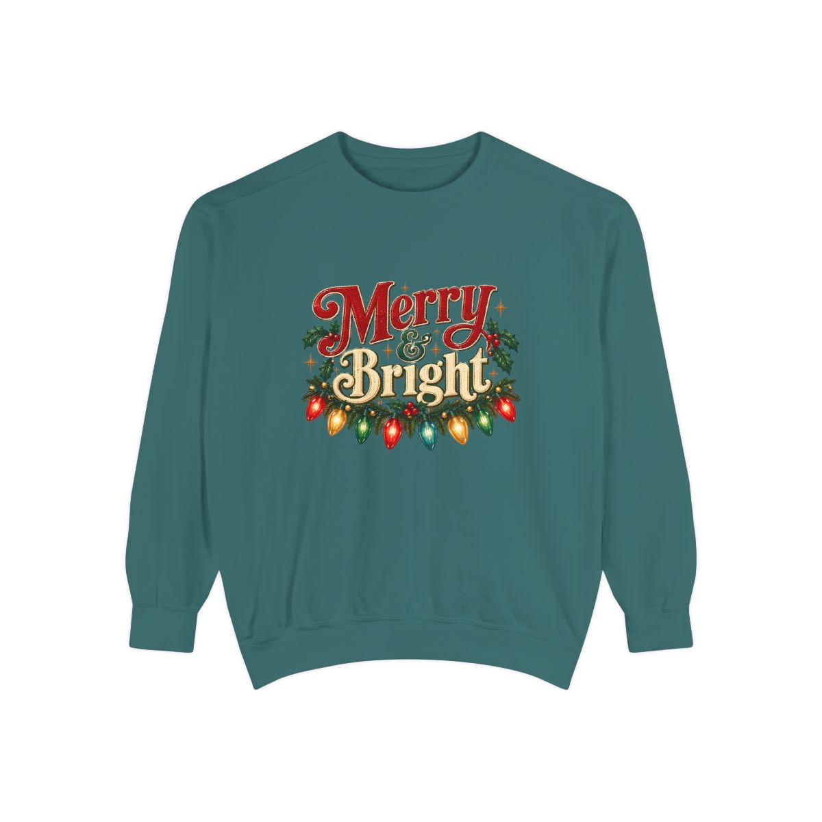 Merry & Bright Christmas Lights Sweatshirt
