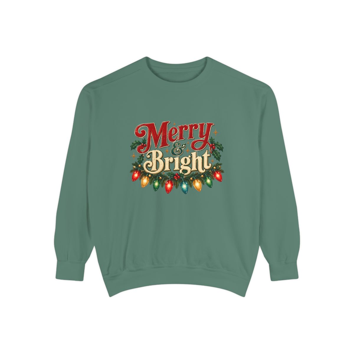 Merry & Bright Christmas Lights Sweatshirt