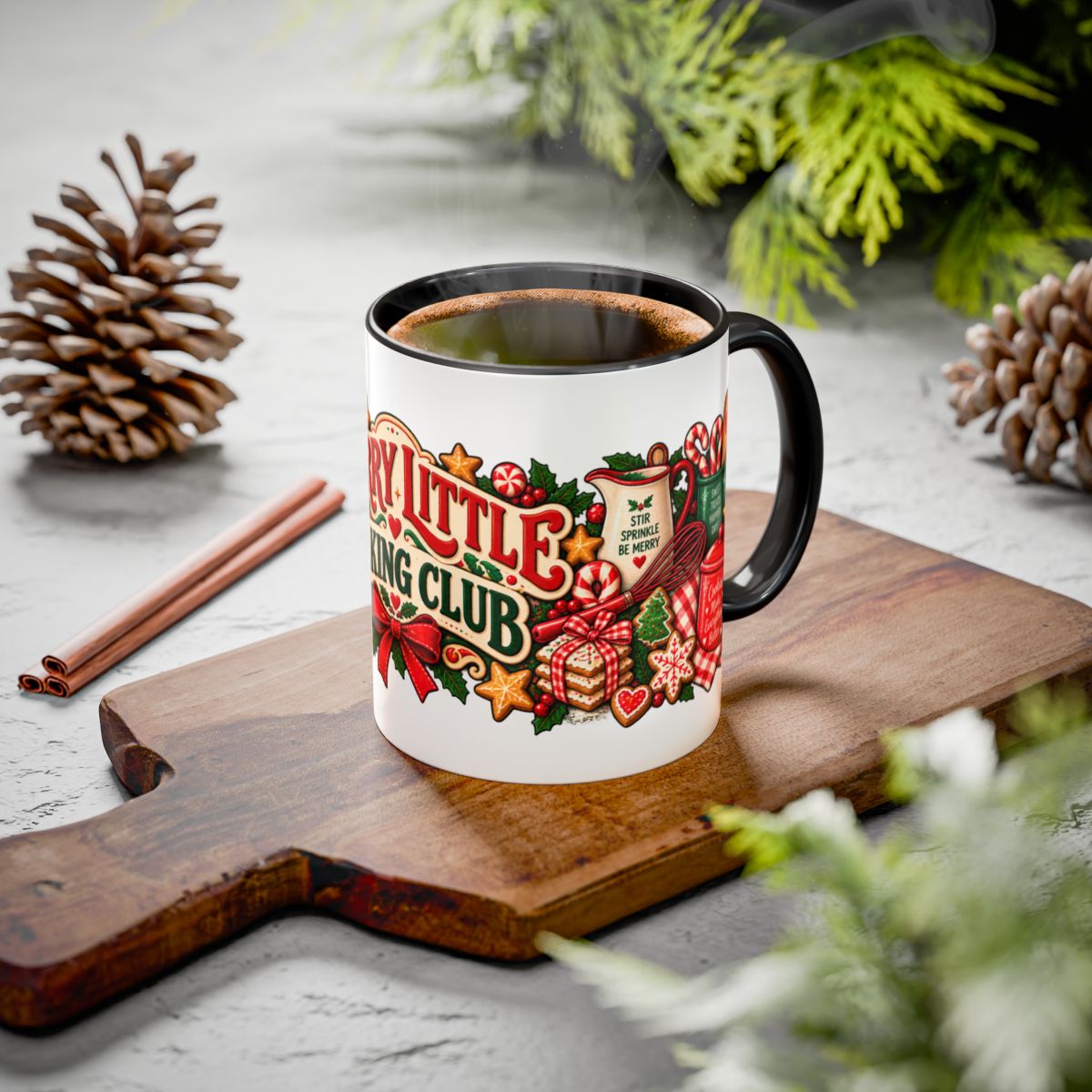Merry Little Baking Club Mug | Christmas Baking Holiday Coffee Cup