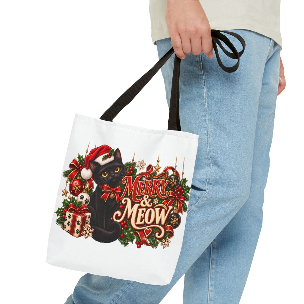 Merry & Meow Black Cat Christmas Tote
