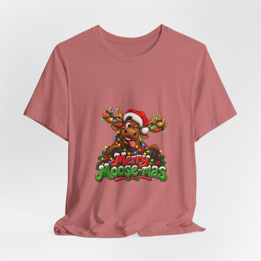 Merry Moose-mas Moose Christmas T-Shirt | Festive Holiday Tee