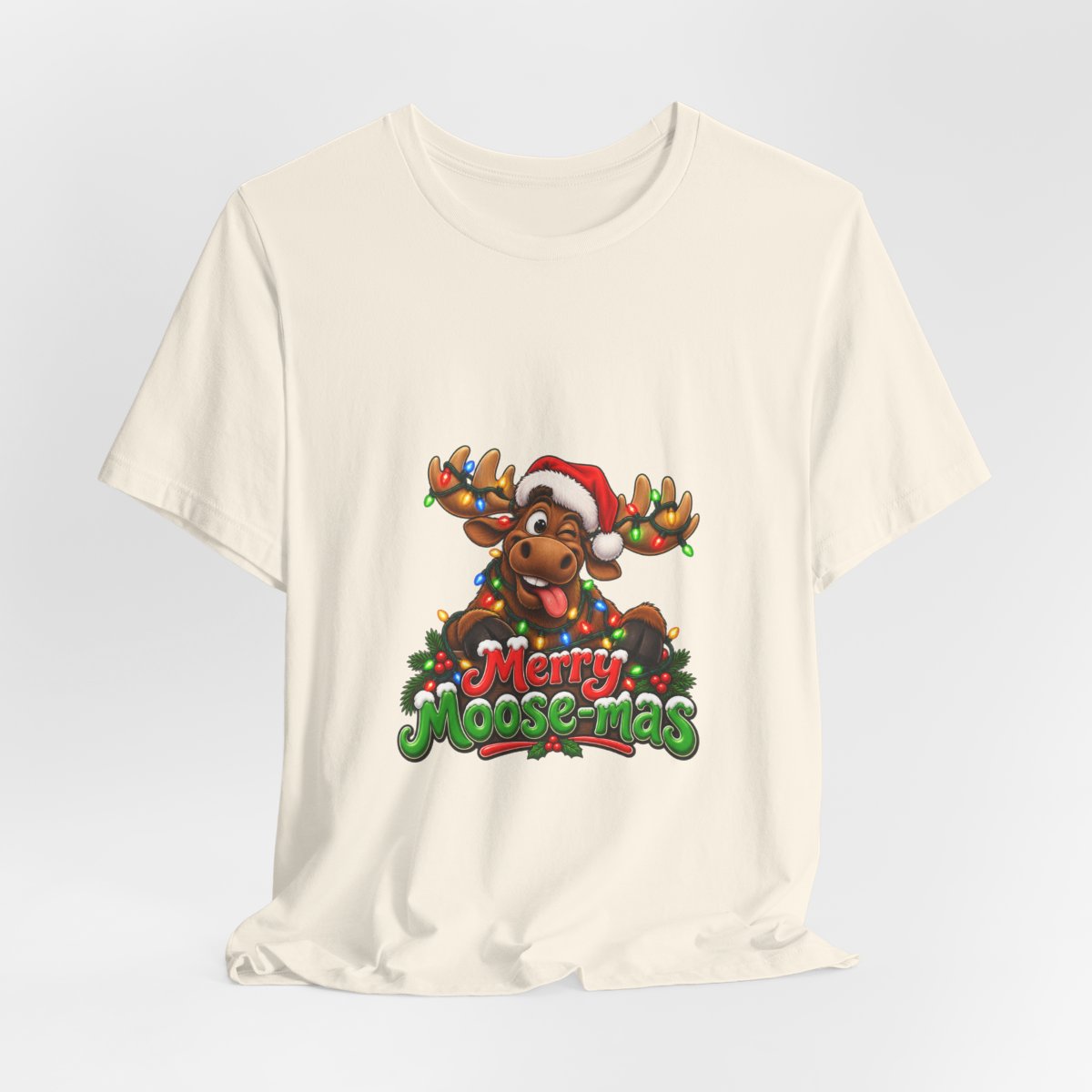 Merry Moose-mas Moose Christmas T-Shirt | Festive Holiday Tee