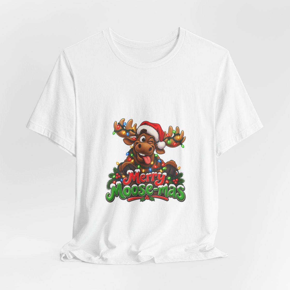 Merry Moose-mas Moose Christmas T-Shirt | Festive Holiday Tee