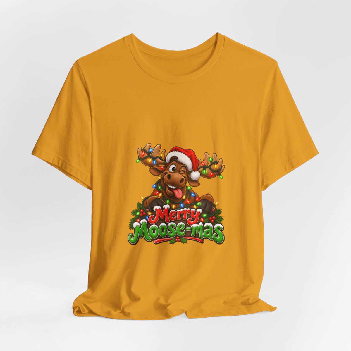 Merry Moose-mas Moose Christmas T-Shirt | Festive Holiday Tee