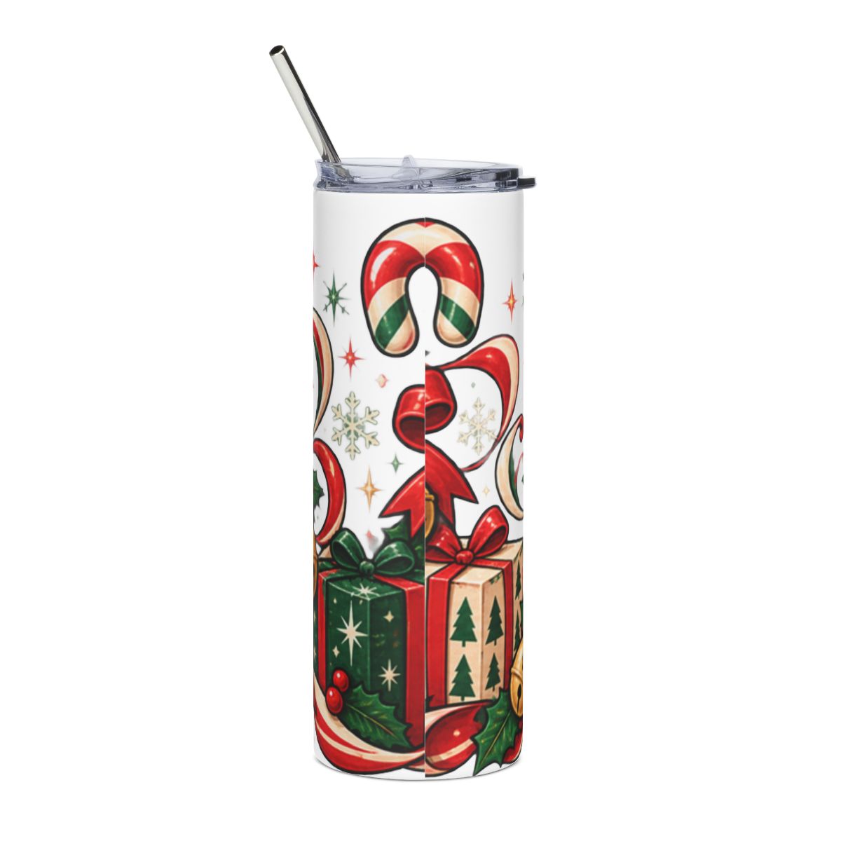 Merry Sips Holiday Coffee Cup Tumbler | 20oz Stainless Steel