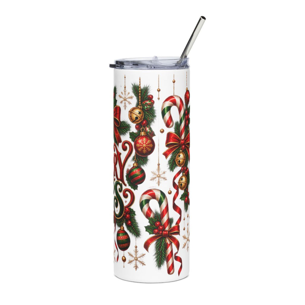 Merry Sips Tumbler | 20oz Stainless Steel Holiday Cup