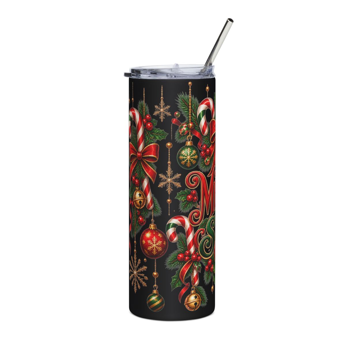 Merry Sips Tumbler | 20oz Stainless Steel Holiday Cup
