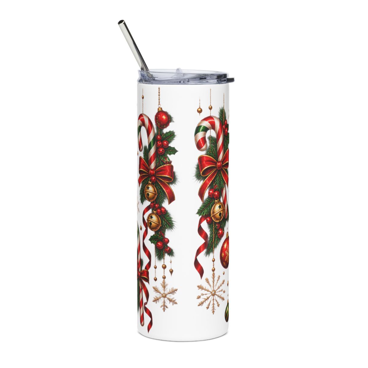 Merry Sips Tumbler | 20oz Stainless Steel Holiday Cup