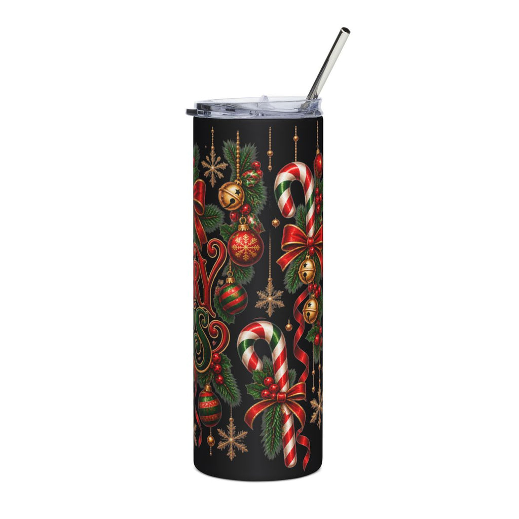 Merry Sips Tumbler | 20oz Stainless Steel Holiday Cup
