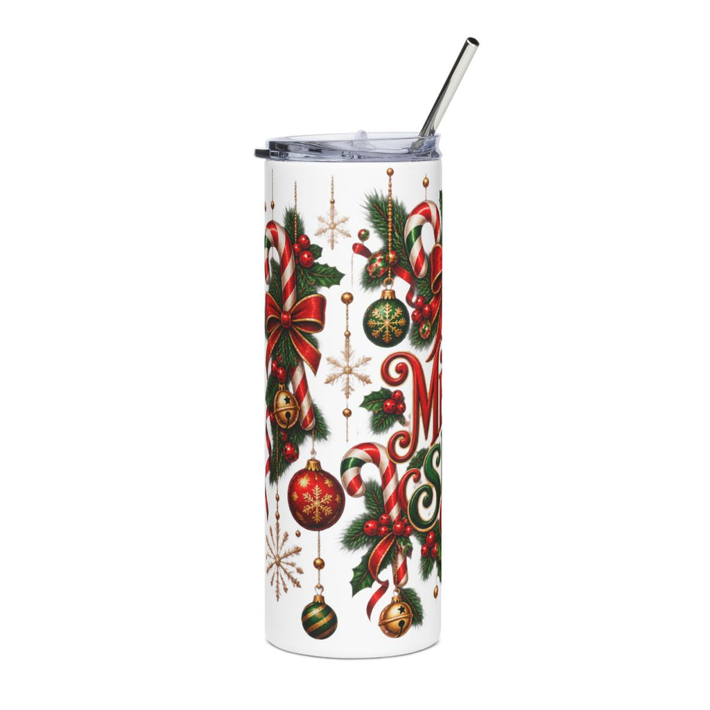 Merry Sips Tumbler | 20oz Stainless Steel Holiday Cup