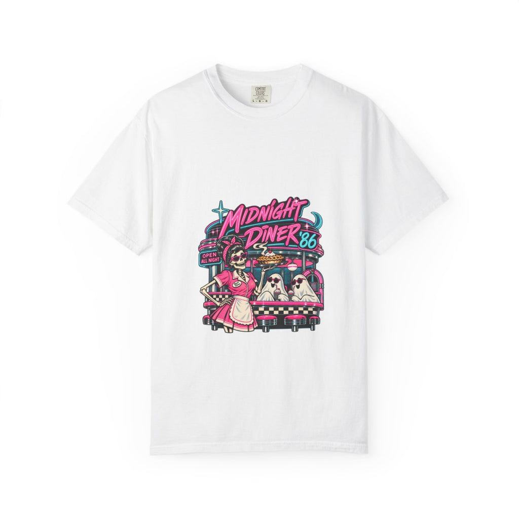 Midnight Diner '86 Retro Cats Diner T-Shirt | 80s Neon Illustration