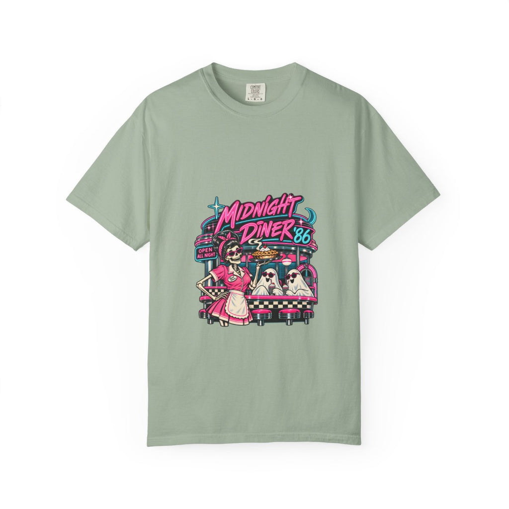 Midnight Diner '86 Retro Cats Diner T-Shirt | 80s Neon Illustration