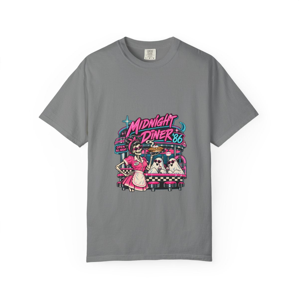 Midnight Diner '86 Retro Cats Diner T-Shirt | 80s Neon Illustration