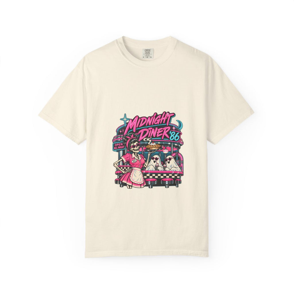 Midnight Diner '86 Retro Cats Diner T-Shirt | 80s Neon Illustration