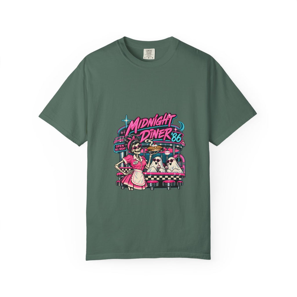 Midnight Diner '86 Retro Cats Diner T-Shirt | 80s Neon Illustration