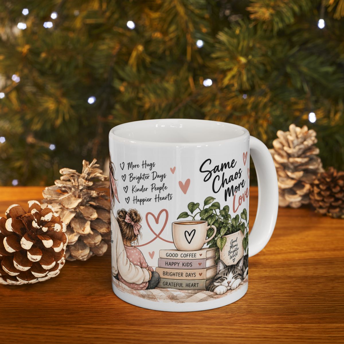 Mom with Kids Illustration Mug | Better Things Together ceramic mug
