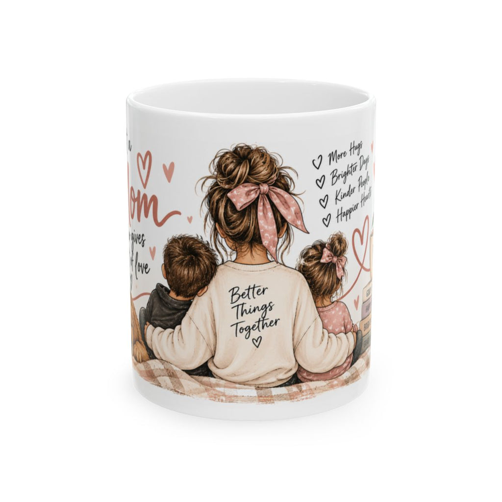 Mom with Kids Illustration Mug | Better Things Together ceramic mug