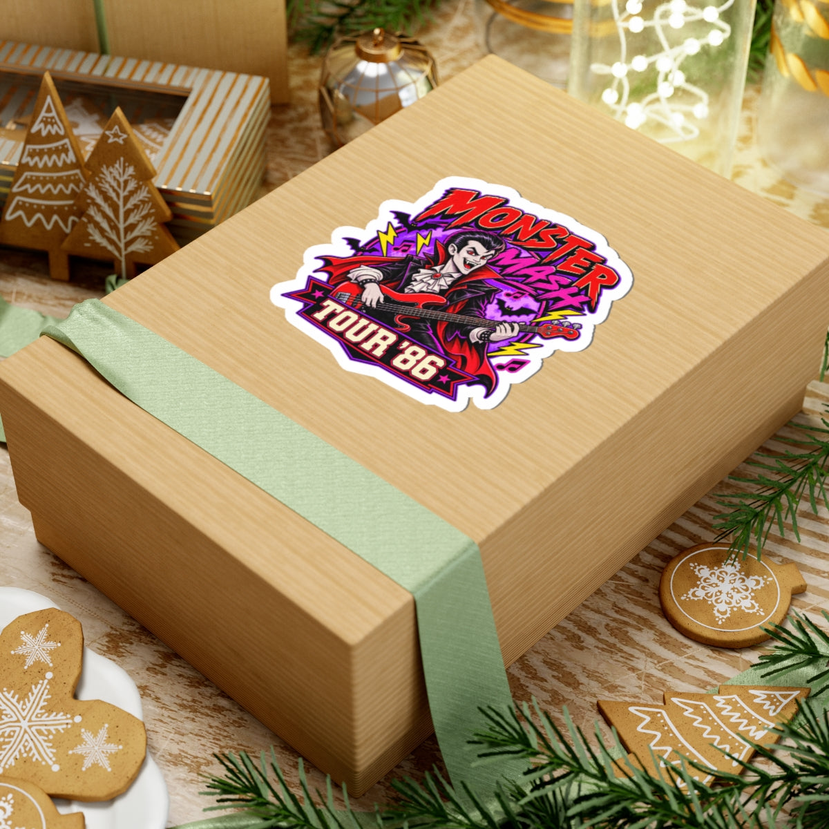 Monster Mash Tour '86 Kiss-Cut Stickers | Vampire Rock Band Sticker