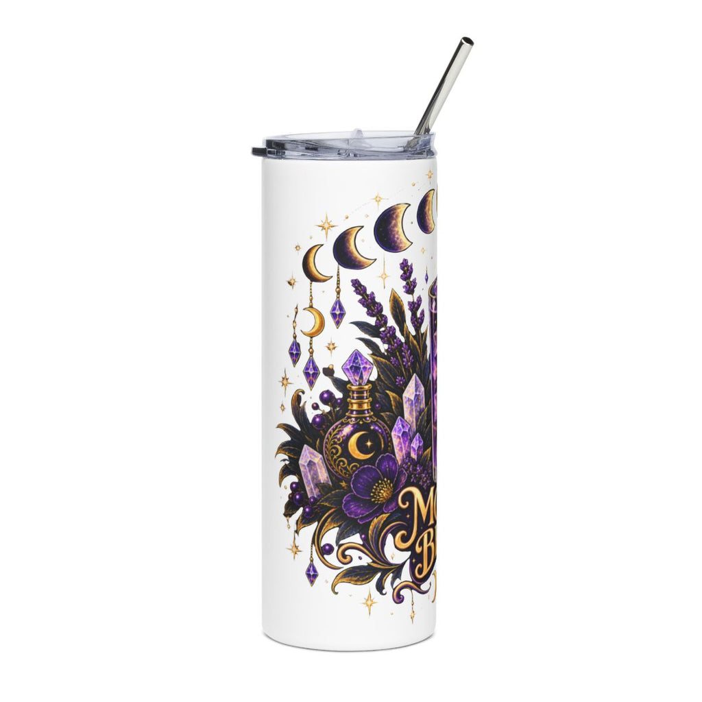 Moon Brew Celestial Tumbler | Witchy Moon Phases 20oz Insulated Travel Cup, Mystical Witchy Aesthetic Gift