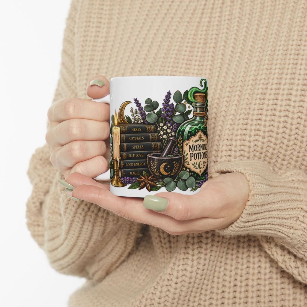Morning Potions Mug | Witchy Potion Bottle Coffee Cup