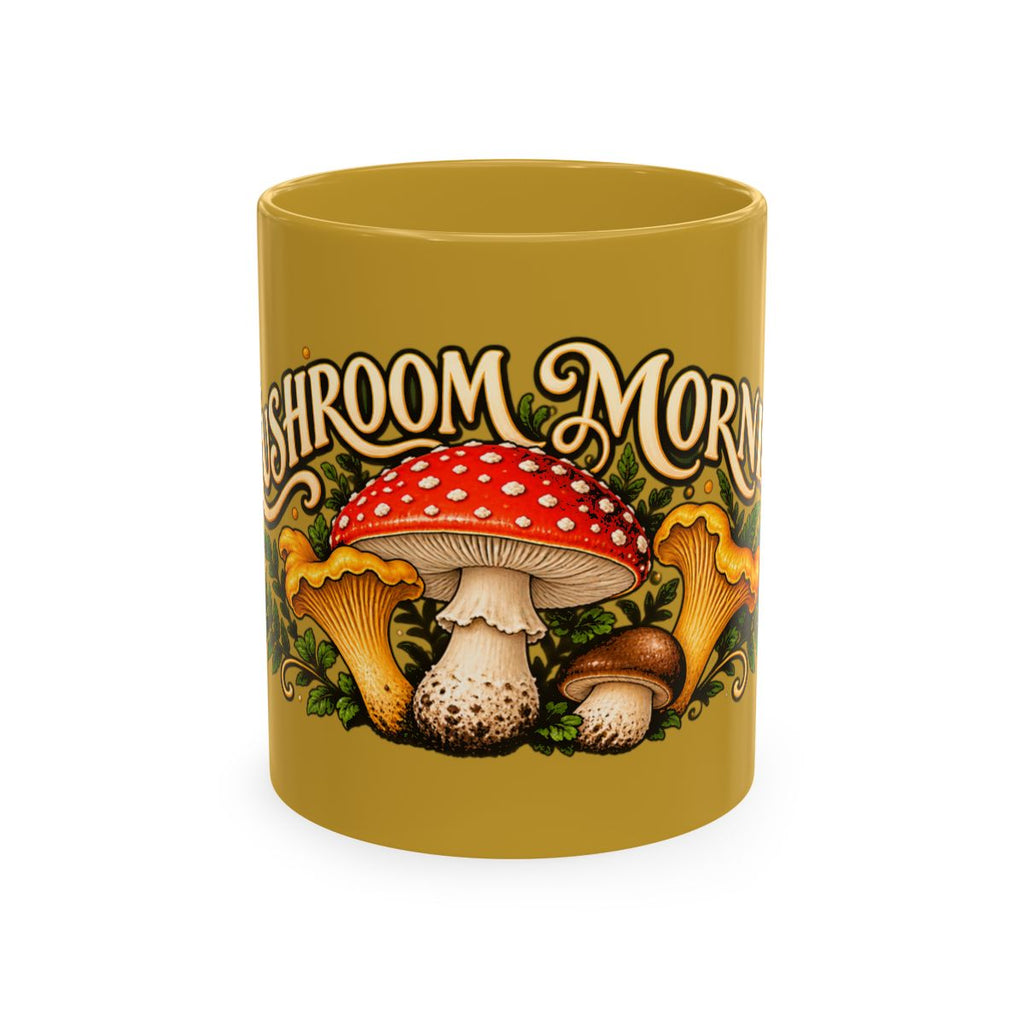 Mushroom Morning Ceramic Mug | Vintage Toadstool Illustration