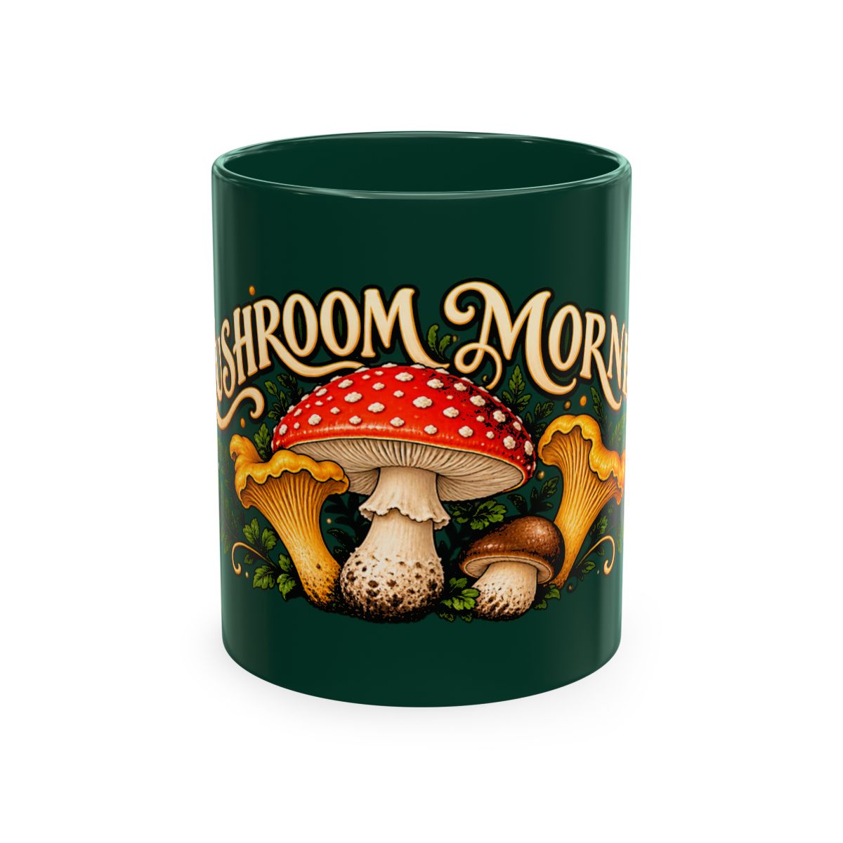 Mushroom Morning Ceramic Mug | Vintage Toadstool Illustration