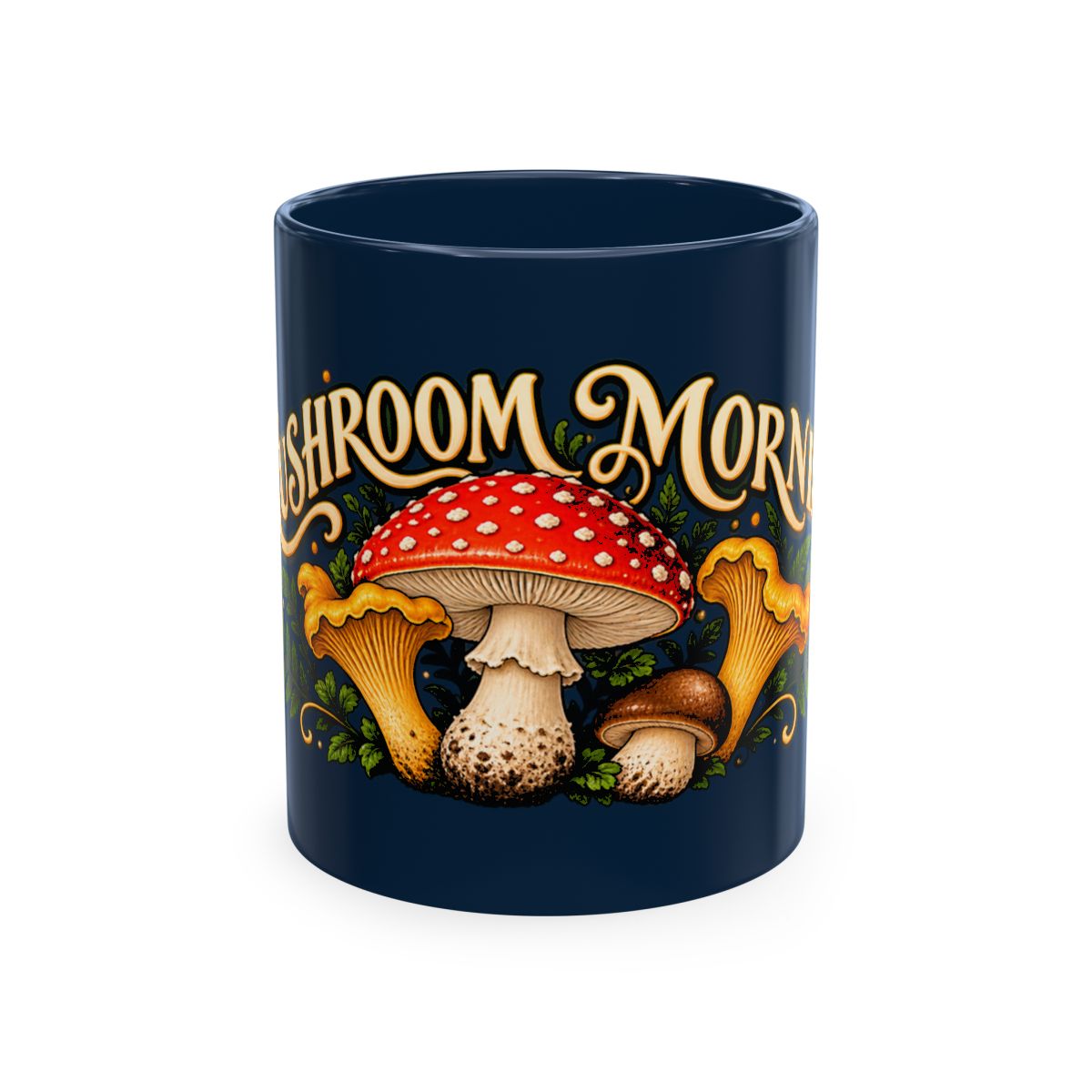 Mushroom Morning Ceramic Mug | Vintage Toadstool Illustration