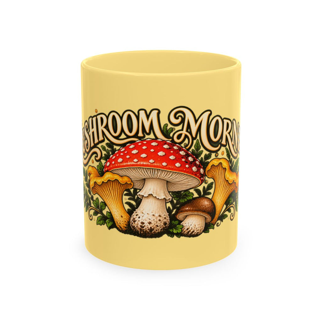 Mushroom Morning Ceramic Mug | Vintage Toadstool Illustration