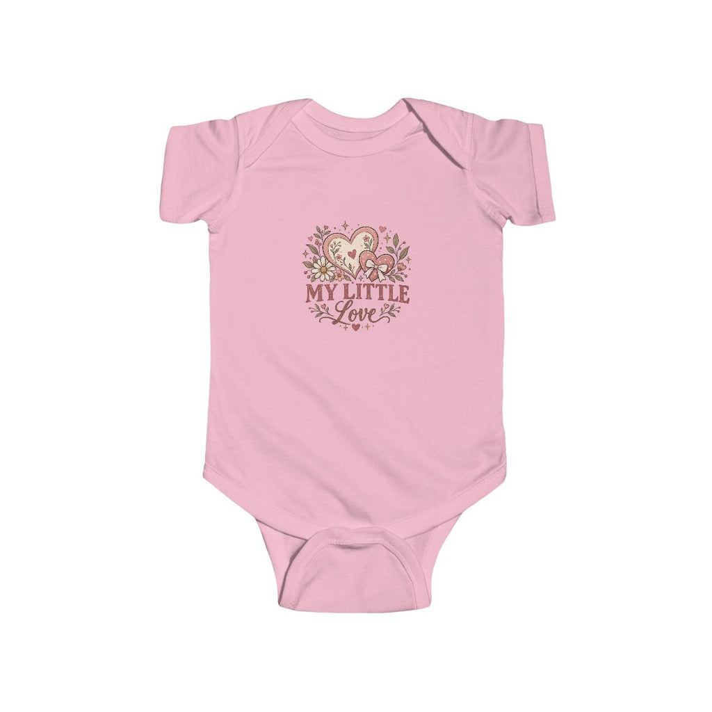 My Little Love Bodysuit | Baby Heart Floral Design